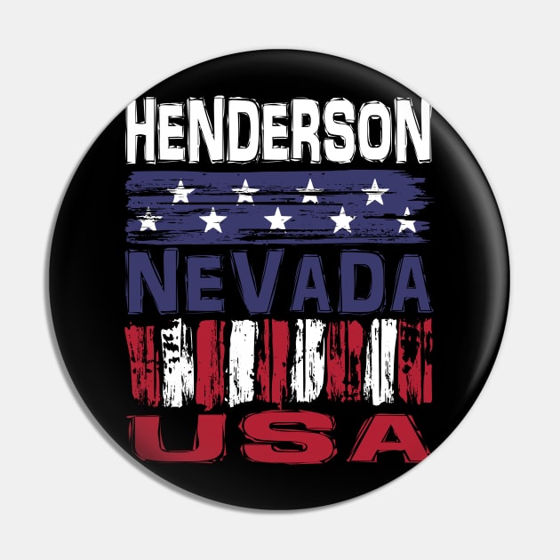 Henderson Nevada USA T-Shirt Pin by Nerd_art
