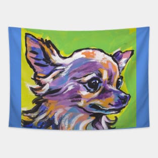 Chi Chi Dog Bright colorful pop dog art Tapestry