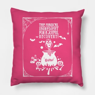 breast cancer Awareness pink ribbon Humor the magical ingredient for a joyful recovery Halloween Pillow