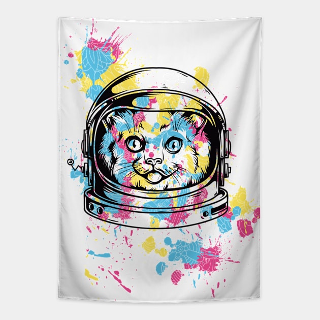 cat astronaut Tapestry by Yurko_shop