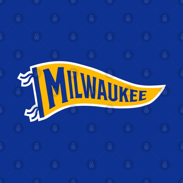 Milwaukee Pennant - Blue 2 by KFig21