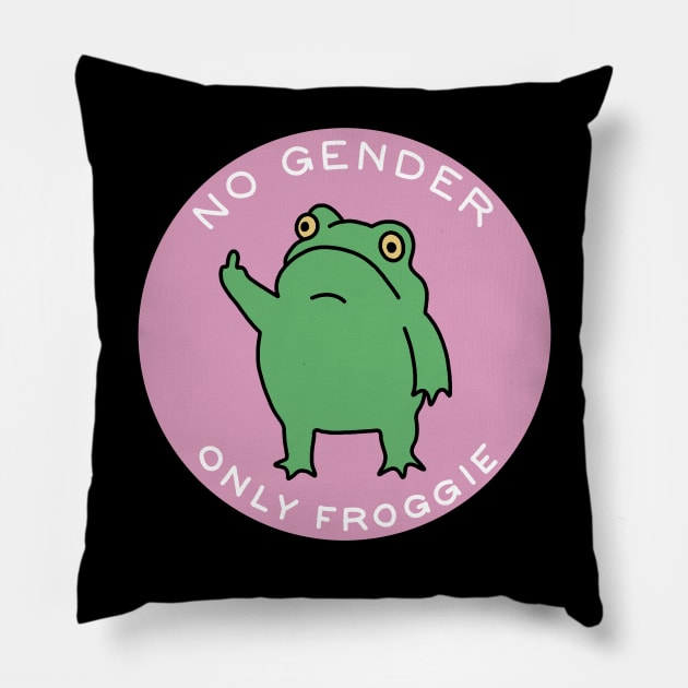 No Gender Only Froggie Pillow by valentinahramov