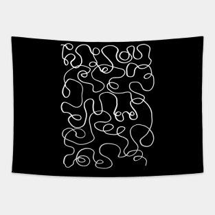 Wiggly Line Design Tapestry