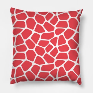 Red Giraffe Print Pillow