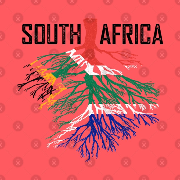 South Africa Roots South African Flag Gift by BraaiNinja