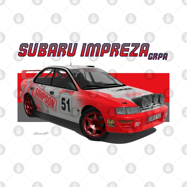 Subaru Impreza GrpA simpson by PjesusArt