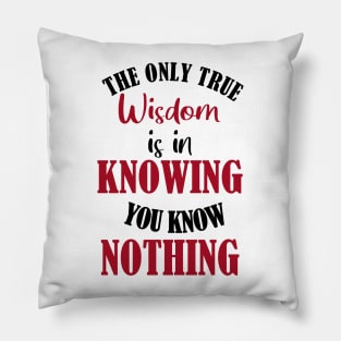 The Paradox of Wisdom: Knowing You Know Nothing Pillow