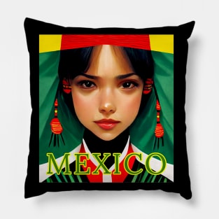 Mexican Anime Beautiful Girl Pillow