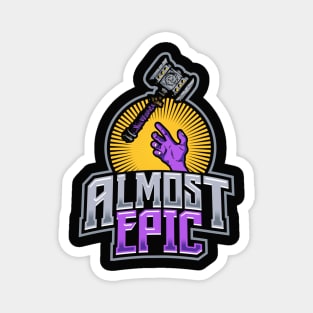 Almost Epic Logo - On Black Magnet