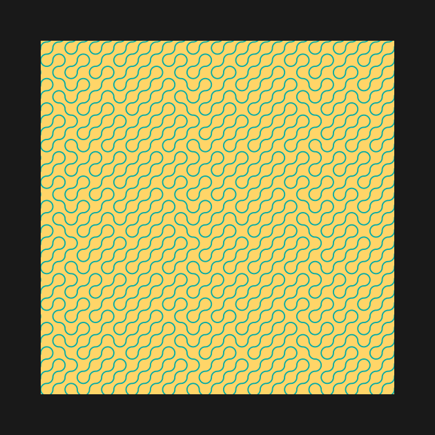 Seamless Blue Wavy Lines on yellow by IngaDesign