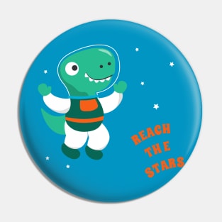 Funny dinosaur in space. Dinosaur in outer space Pin