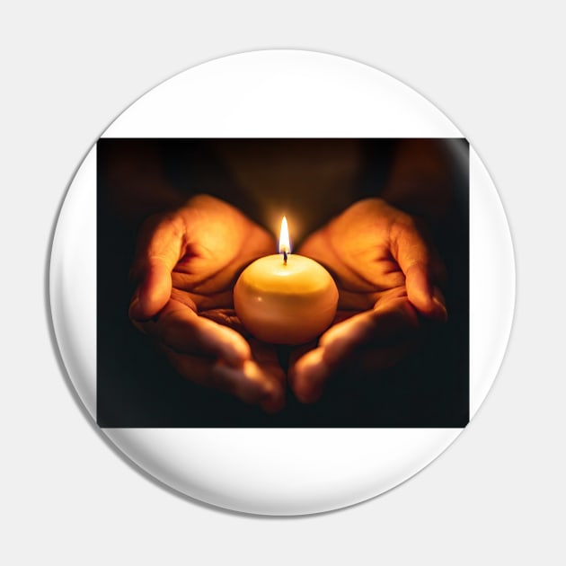 Small round candle burning held in hands Pin by clearviewstock