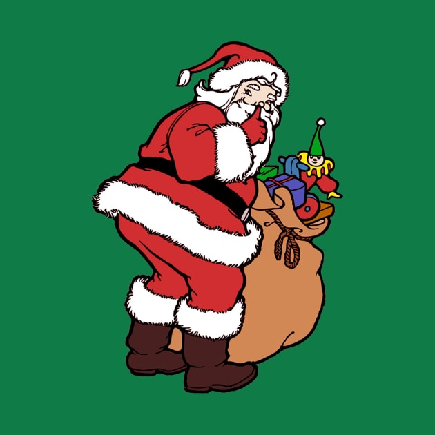 Santa with his bag by Wyld Bore Creative