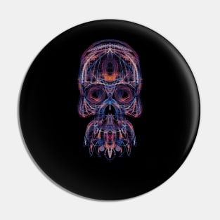 Electroluminated Skull - Synthwave 2 Pin