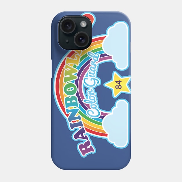 Retro '84 Rainbowland Color Guard Phone Case by DeepDiveThreads