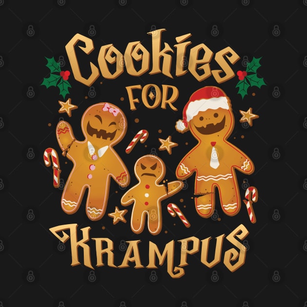 Creepy Gingerbread Cookies For Krampus - Merry Krampus by Graphic Duster