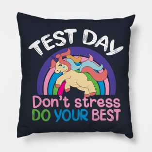 Test Day Don't Stress Do Your Best Pillow