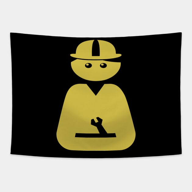 construction worker Tapestry by FromBerlinGift
