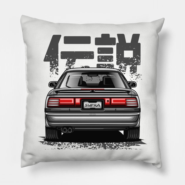 JDM Legend Supra MK-3 (Silver White) Pillow by Jiooji Project