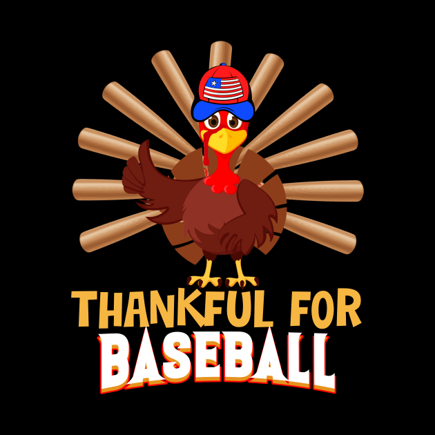 Baseball Turkey Sport Lovers Thanksgiving by Terryeare