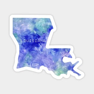 louisiana state map watercolor Watercolour Baton Rouge Magnet