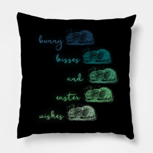 Bunny Kisses and Easter Wishes Pillow