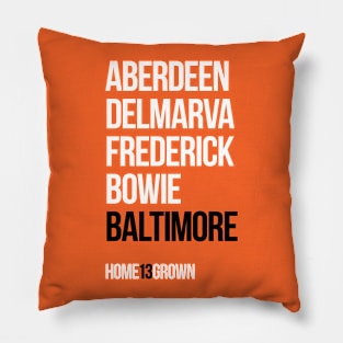 "Homegrown Series" Baltimore: M&M (Orange) Pillow