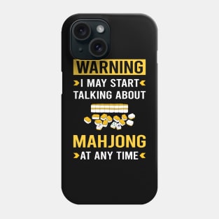 Warning Mahjong Majong Mah Jong Mah Jongg Phone Case