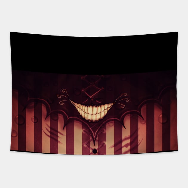 Cheshire Grin Tapestry by Megan Darrough