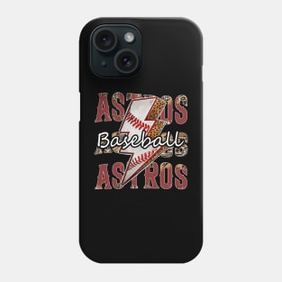 Graphic Baseball Astros Proud Name Team Vintage Phone Case