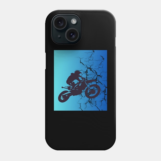 Cool dirt bike on a broken wall Phone Case by TeeProDesigns