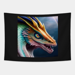 Rainbow Dragon with Rainbow Eyes Tapestry