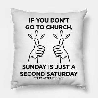 Second Saturday | White Items Pillow