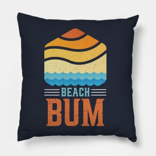 Retro Sunset Beach Bum Pillow