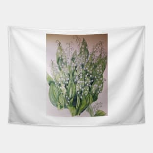 Lily of the valley watercolour painting Tapestry