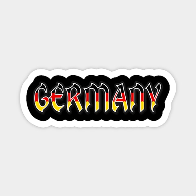 Germany Lettering Word Vintage German Magnet by Foxxy Merch