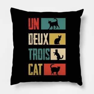 Un Deux Trois Cat Vintage Pillow