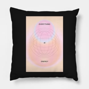 Everything is Energy Modern Aesthetic Rainbow Gradient Aura Pillow