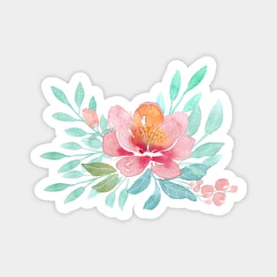 Watercolor blossom bouquet Magnet