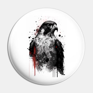 Peregrine Falcon Portrait Pin