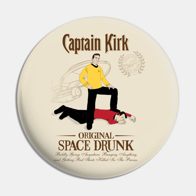 Original Space Drunk Pin by d4n13ldesigns