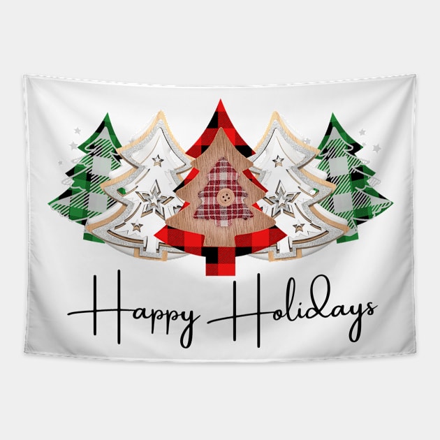 Happy Holidays Tapestry by AtHomeNinjaKeisha