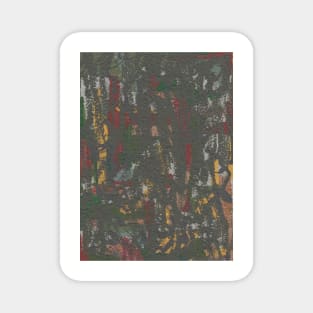 "Change of Chaos" - Dark Abstract Painting Original Artwork Abstract Line Art lots of colors Magnet