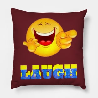 Laugh text artwork Pillow