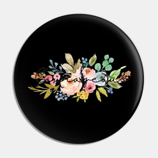 Courageous Floral Tee Pin