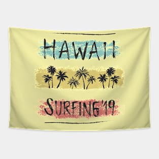 Hawaii surfing Tapestry