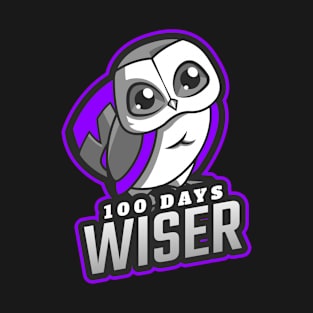 100 Days Wiser 100th Day of School Owl Graphic T-Shirt