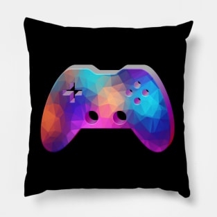 Geometric Color - Gaming Gamer Abstract - Gamepad Controller - Video Game Lover - Graphic Background Pillow