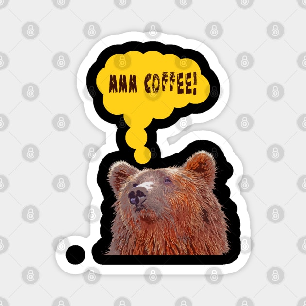 mmm Coffee Magnet by BearCaveDesigns