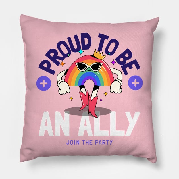 LGBTQ Pride Month T-Shirt Gay Lesbien Queer Trans Community Pillow by Utopia Shop